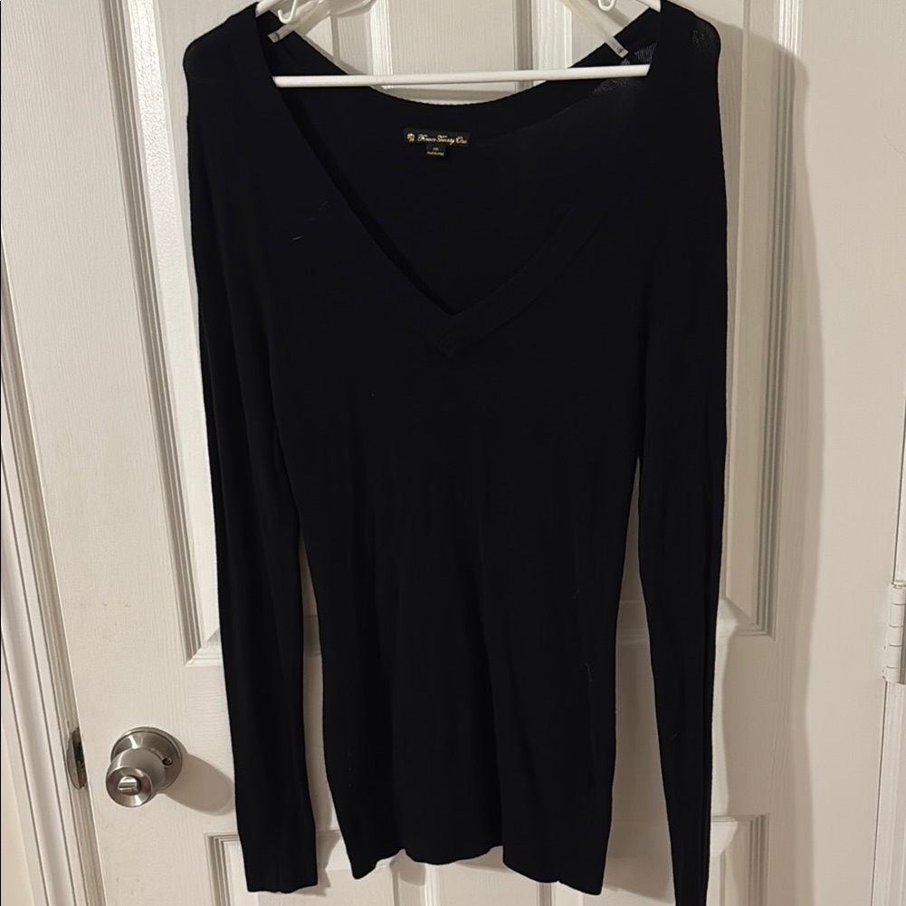 Forever 21 Black Fitted Long Sleeve Sweater